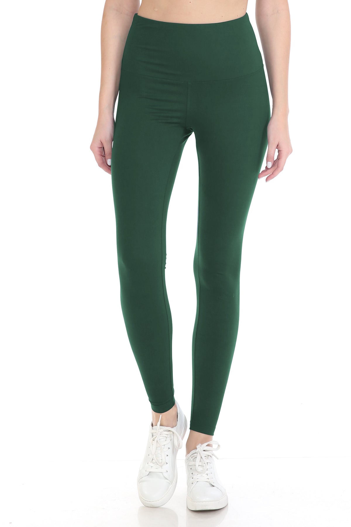 Plus Size Full Length Leggings with 5" Yoga Band