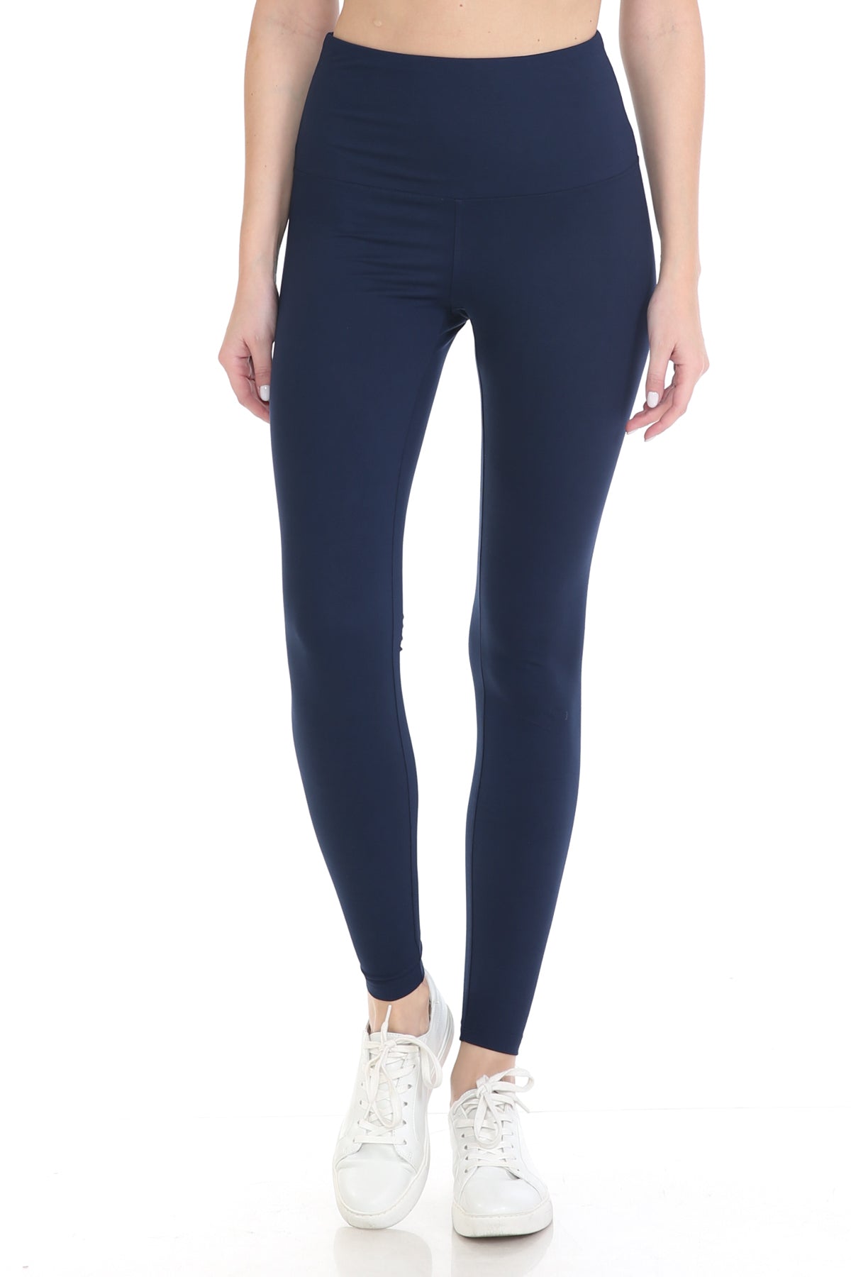 One Size Full Length Leggings with 5" Yoga Band