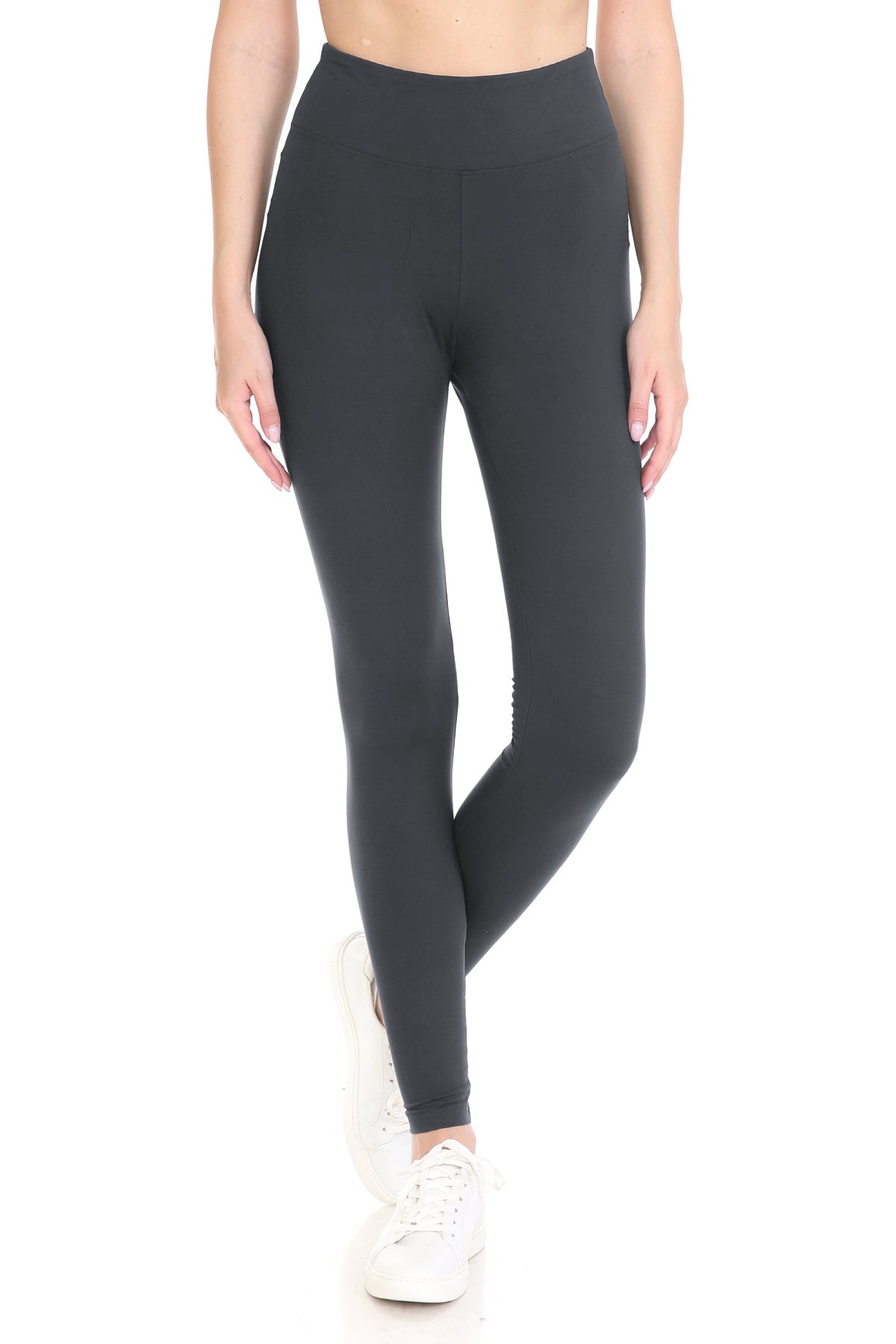 One Size Full Length Leggings with 3" Yoga Band