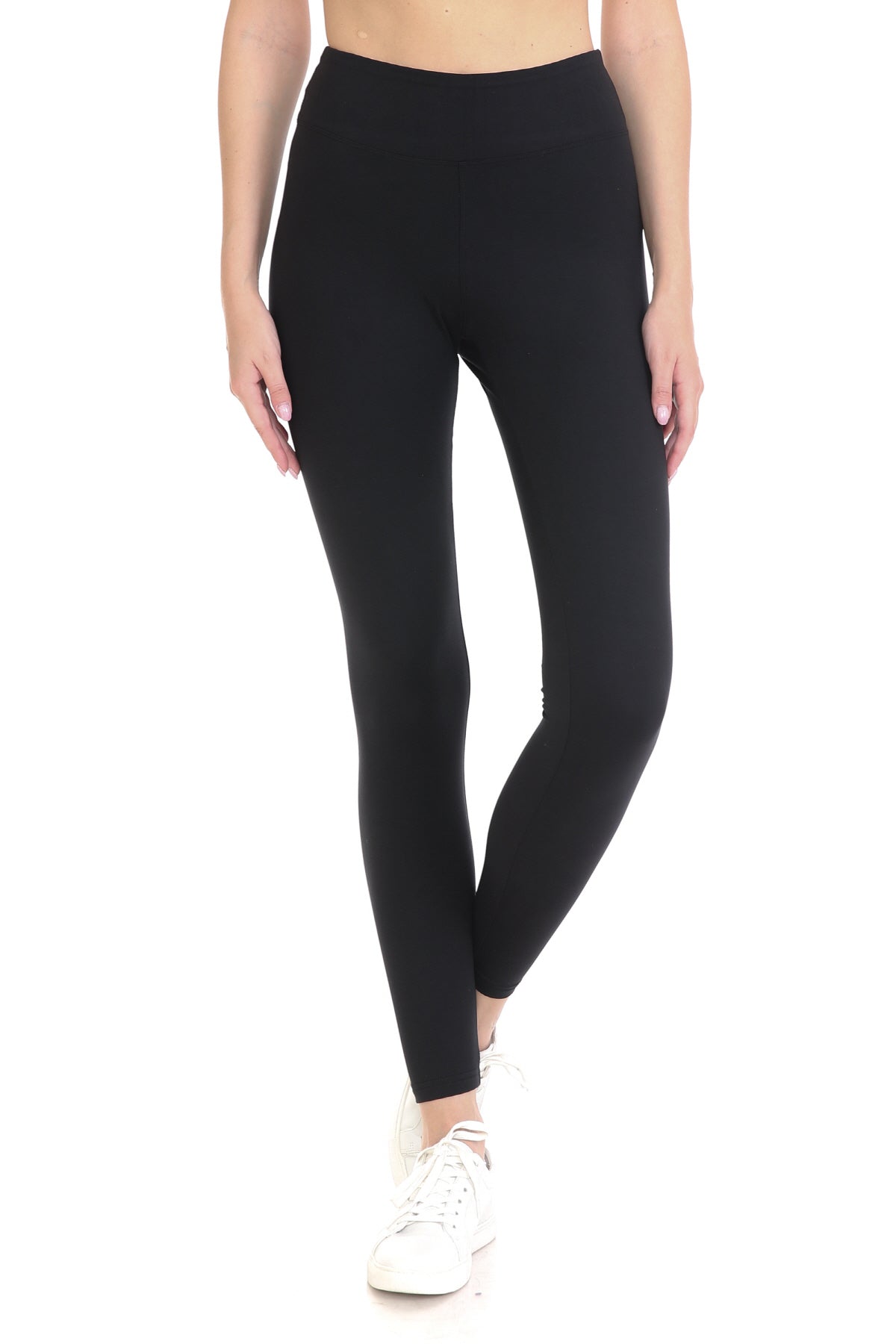 Extra Plus Size Full Length Leggings with 3" Yoga Band