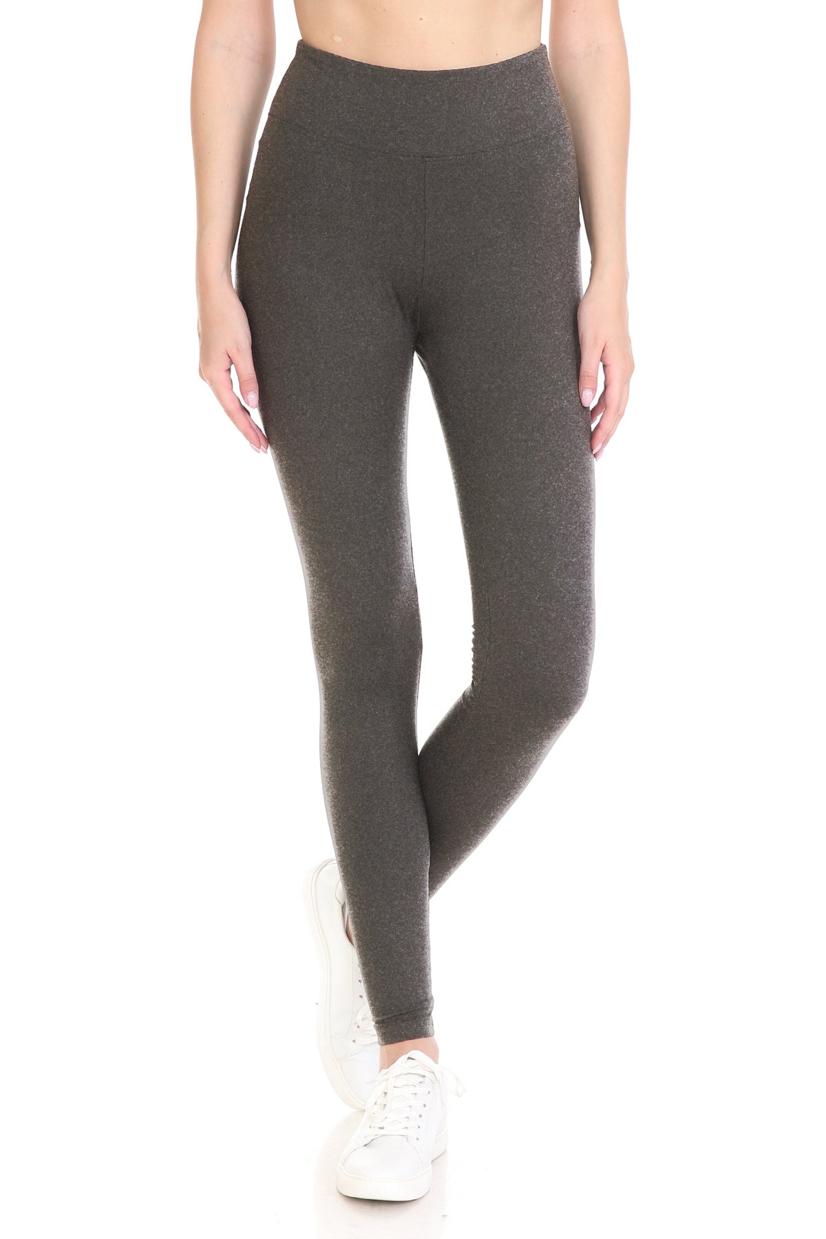 Extra Plus Size Full Length Leggings with 3" Yoga Band
