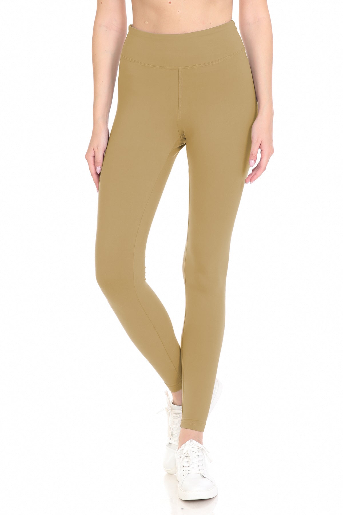 Extra Plus Size Full Length Leggings with 3" Yoga Band
