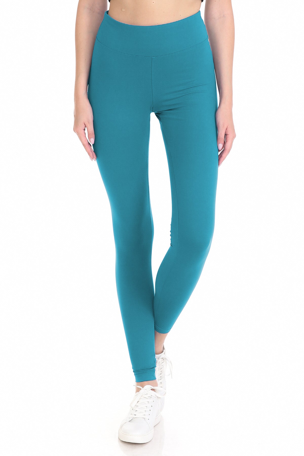 Extra Plus Size Full Length Leggings with 3" Yoga Band
