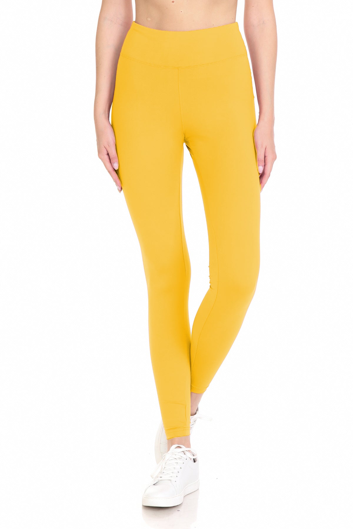 Extra Plus Size Full Length Leggings with 3" Yoga Band