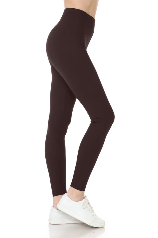 One Size Full Length Leggings with 1" Waistband